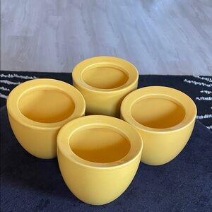 Bright Yellow Ceramic Plant Pots